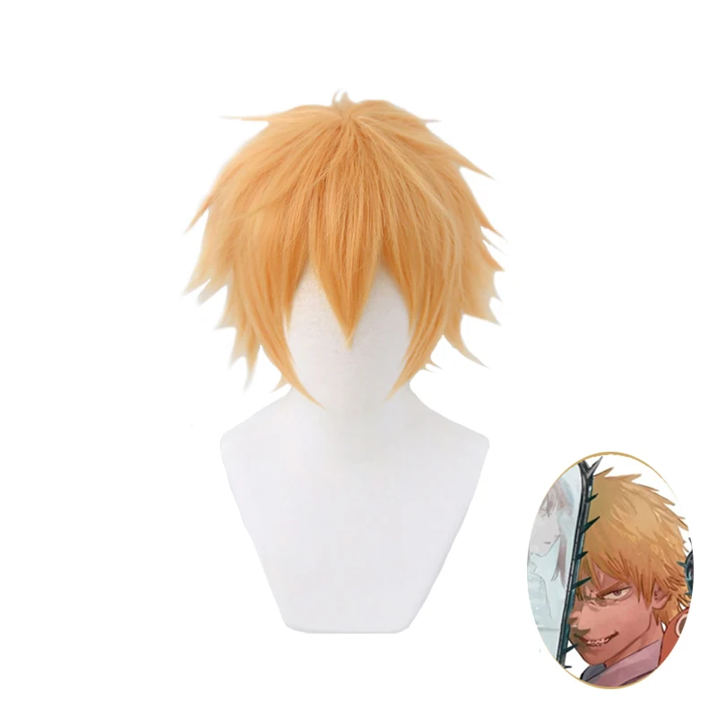 

Anime Chainsaw Man Denji Cosplay Wig Golden Short Hair Cosplay Accessories Halloween Costumes Men Anime Carnival Role Play Prop