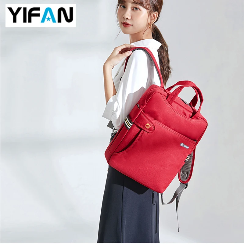 Women Backpack For Laptop 15.4 Inch, Premium Nylon Water-Resistant College School PC Light Pack  Business Travel Bags for Women