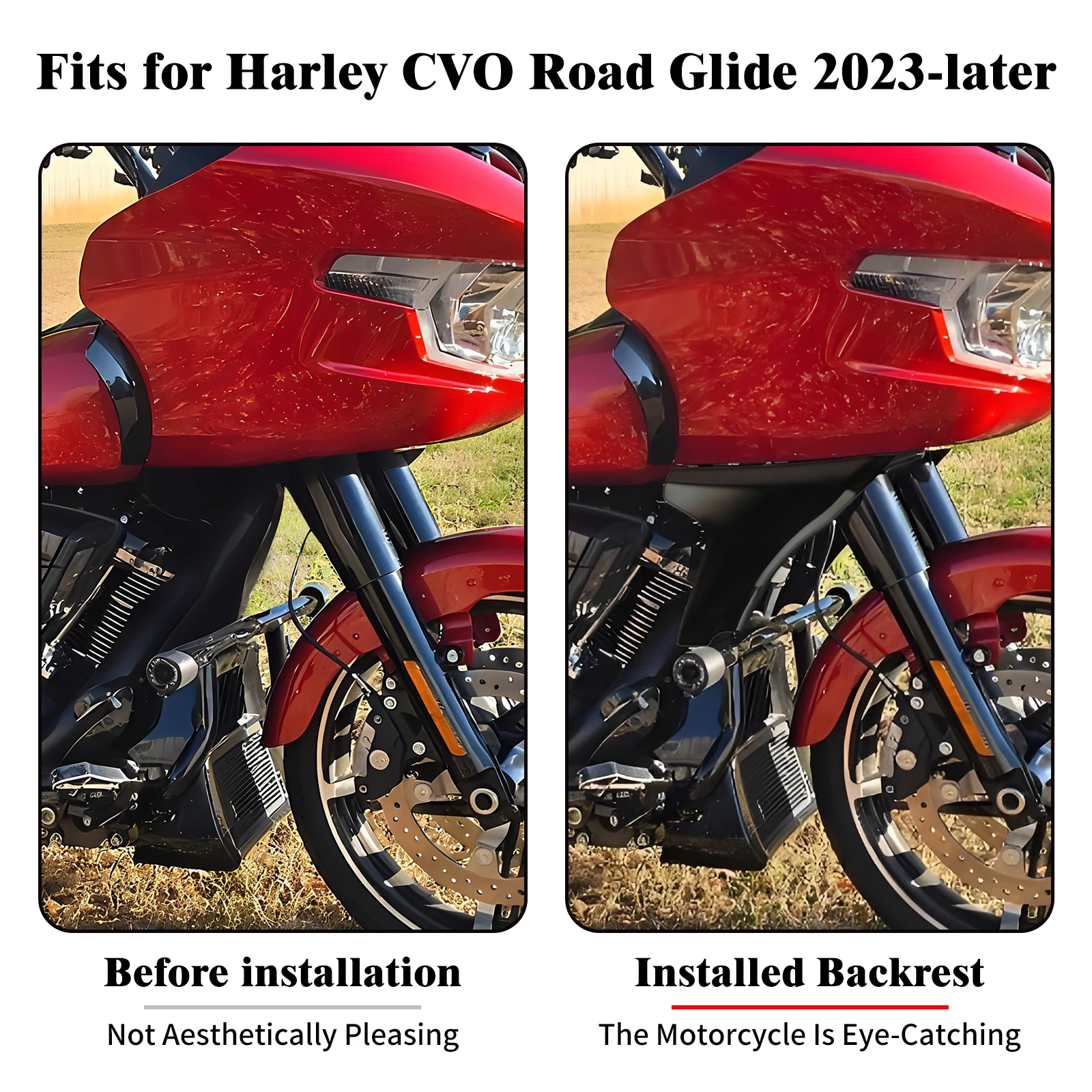 Фото Комплект боковых накладок-спойлеров для мотоциклов Harley Touring, обновление 2024-2025 Road Glide ST FLTRXSTSE №3