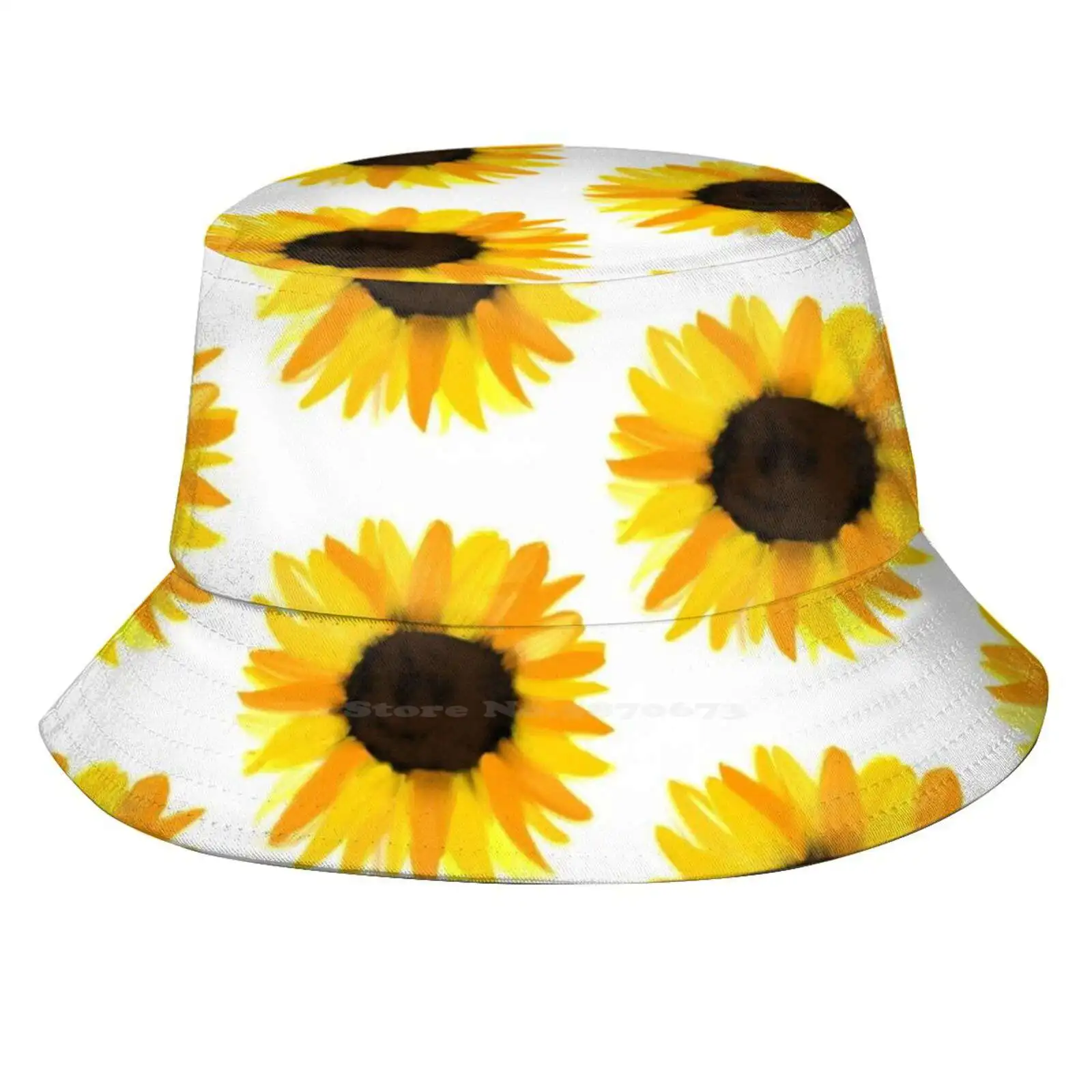 

Watercolor Sunflower | Shayla'S Stickers Korean Caps Funny Beach Bucket Hats Shaylasstickers Sunflower Flowers Cute