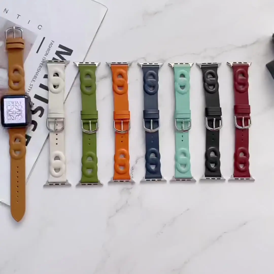 

Luxury Genuine Leather Watch Band for Apple Watch 7 6 5 4 SE 3 Fashion Wrist Strap for iWatch 38 40 42 44 41 45mm