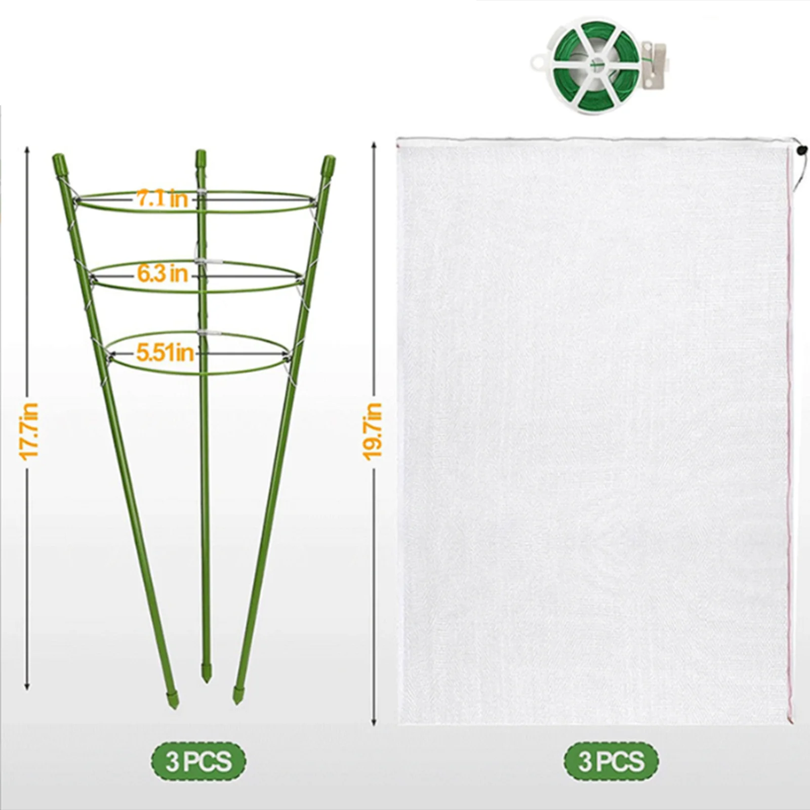 Томатные клетки для сада многоразовые с сеткой поддержки растений горшки арбуза