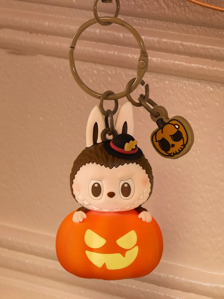 Новый натуральный Labubu Dimoo Molly Хэллоуин Тыква Светящийся кулон Странная