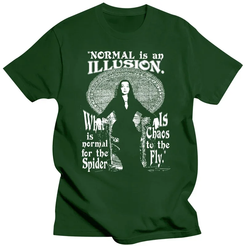 Фото Футболка мужская летняя унисекс с принтом Morticia нормальный Is An Illusio, классическая одежда с изображением фильма в стиле Харадзюку, размеры от S до 5Xl №2