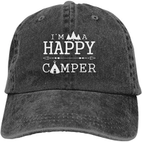 denim cap im a happy camper baseball dad cap classic adjustable sports for men women hat