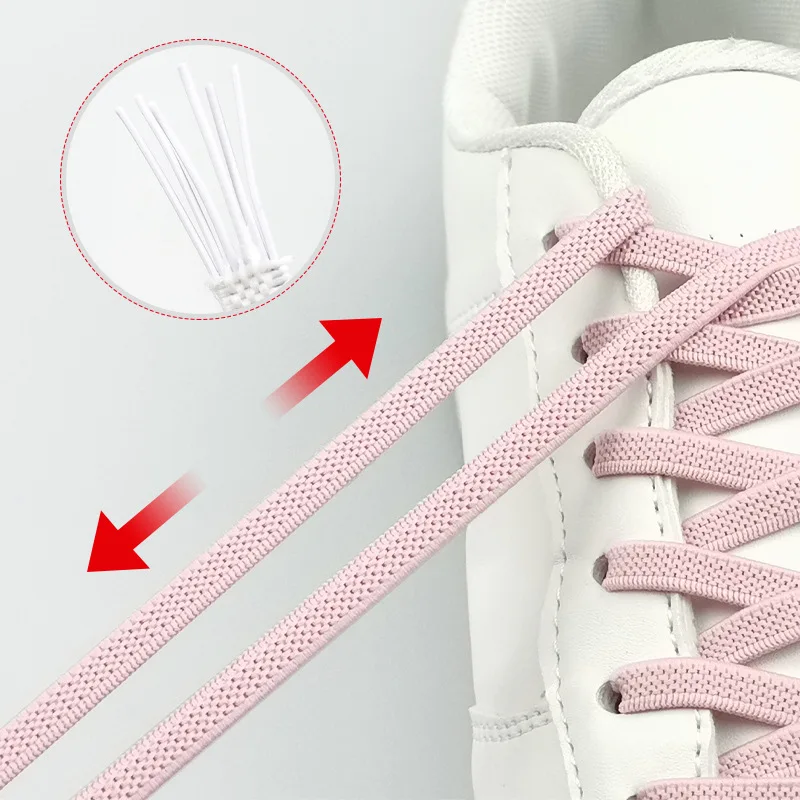 No Tie Shoe Laces Flat Elastic Shoelaces Outdoor Leisure Sneakers Quick Safety  Shoelace Kids And Adult Unisex Lazy Laces