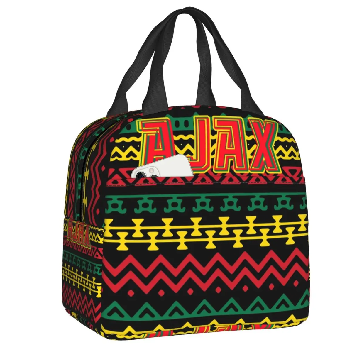 

Ajax Bob Marley Изолированные сумки для обедов для женщин, портативный термоохладитель, коробка для обедов, школьная сумка для хранения фруктов и ...