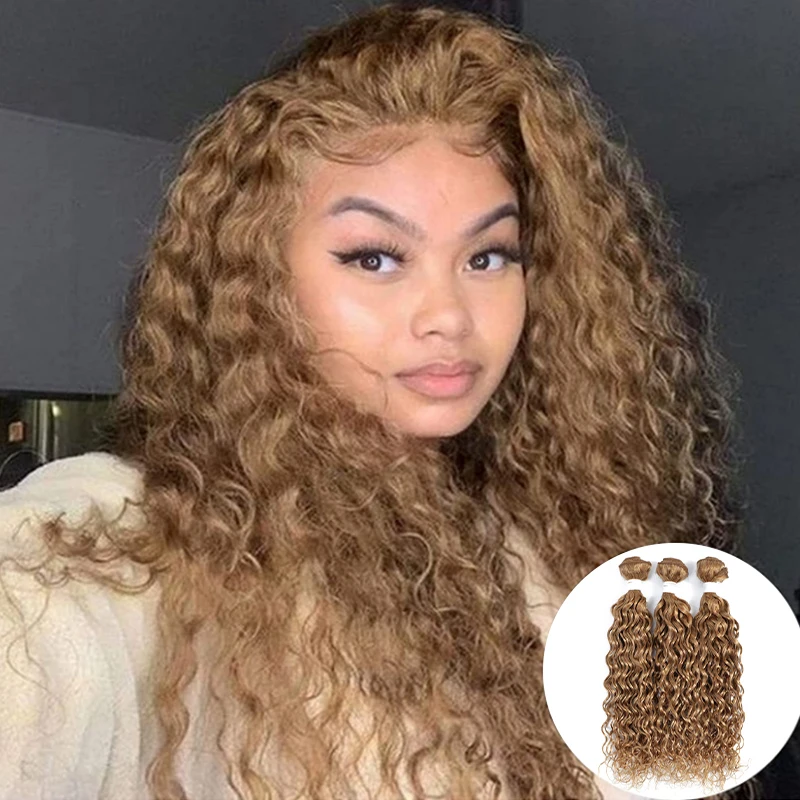 Волнистые человеческие волосы в пучках бразильские 100% 3/4 шт. не Реми для