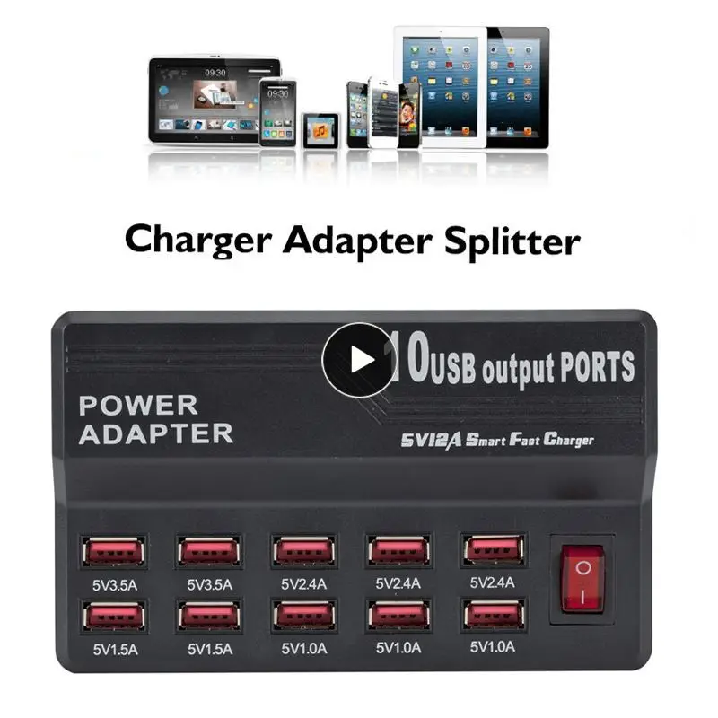 

10 Ports USB Charger Quick Charge 3.0 Adapter HUB Wireless Charger Charging Station PD Fast Charger For IPhone 11 Samsung