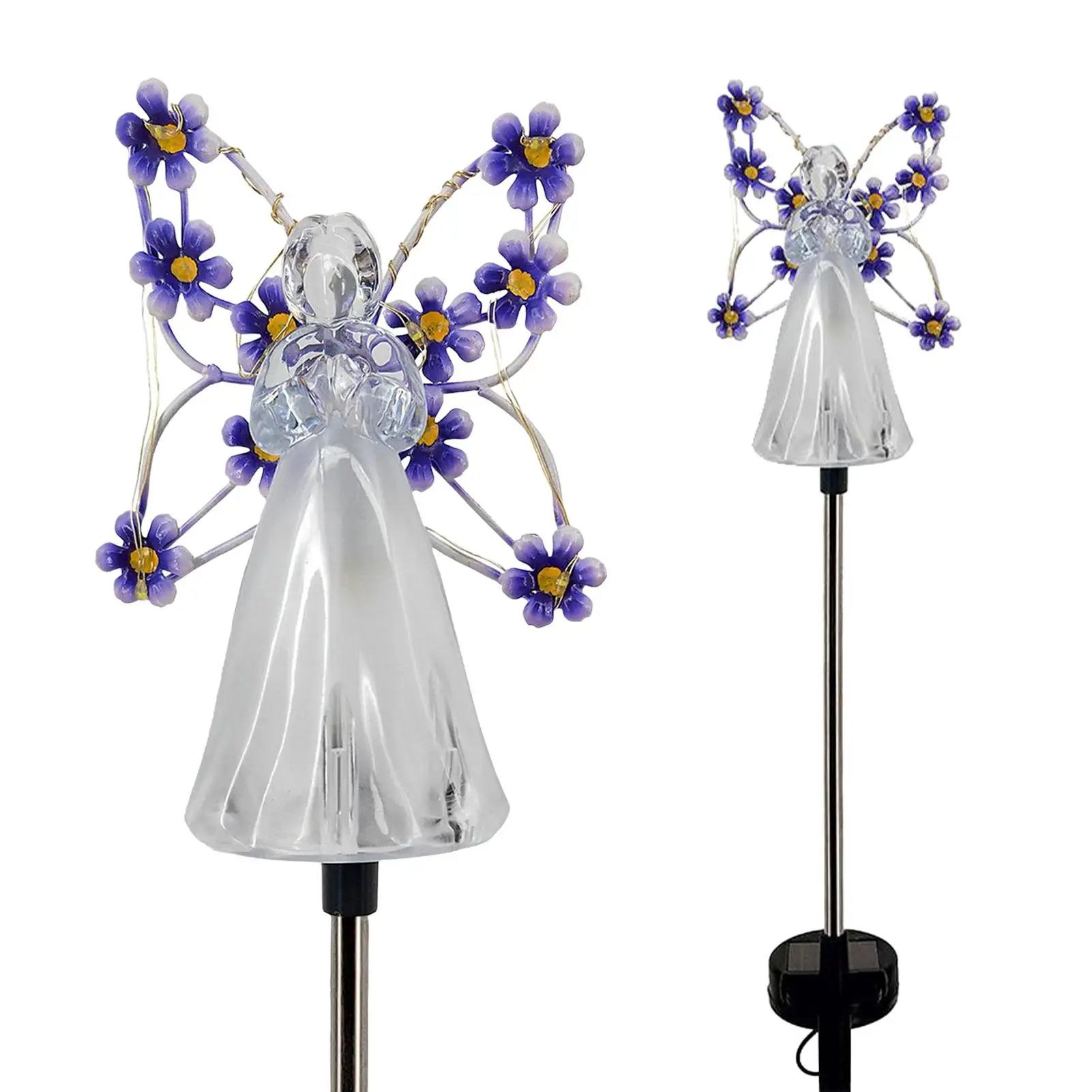 

Садовый светильник «Ангел», водонепроницаемый декоративный садовый светильник на солнечной батарее, легкая установка, для украшения двора