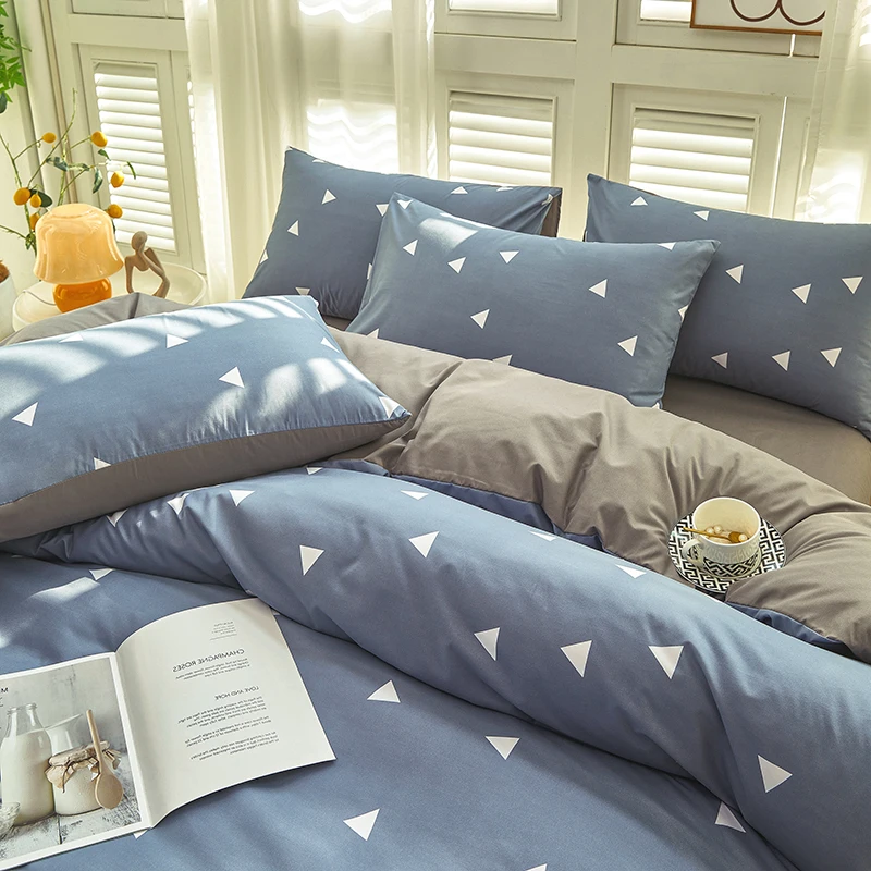 Простыня в простом стиле набор постельного белья с начесом пододеяльник