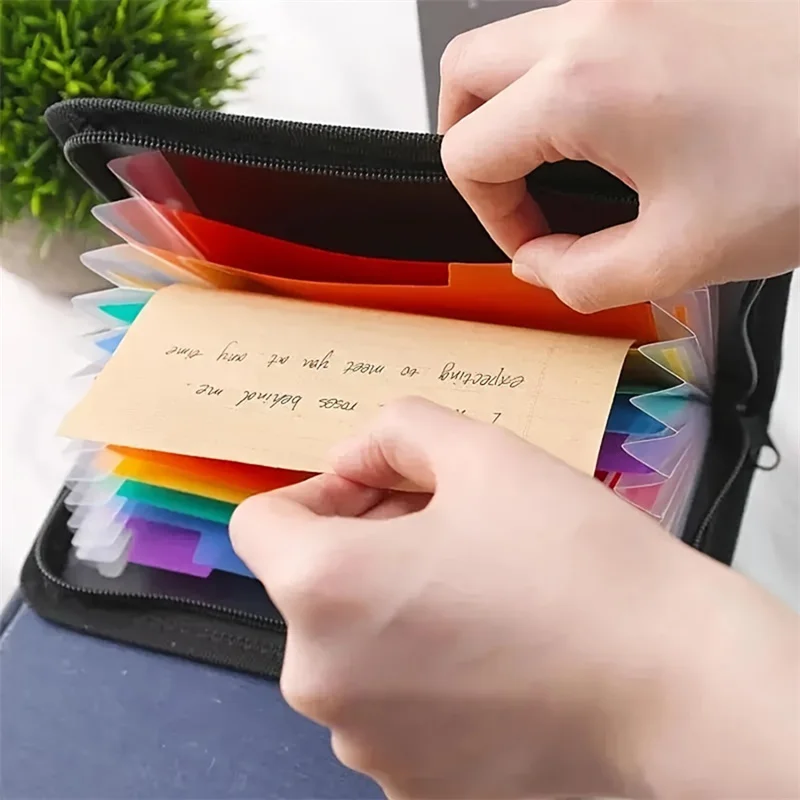 Расширяющаяся папка для файлов 13 ячеек A6 органайзер на молнии банкнот