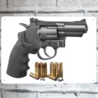 Crosman SNR357 .177-Калибр гранул4,5 мм BB CO2-Powered Snub носовой револьвер, Черный Металлический Настенный знак 8*12 дюймов