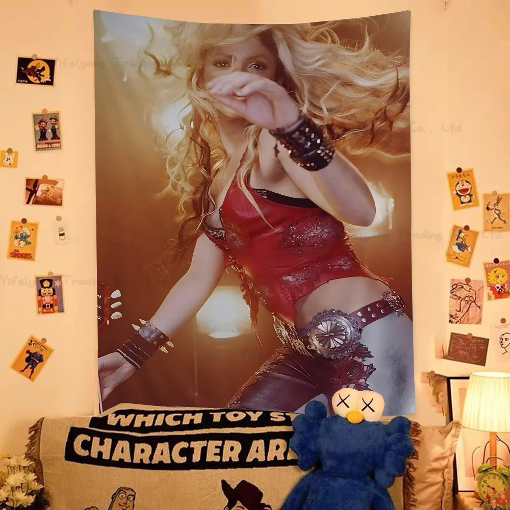 Pop Culture Graphics Shakira Hippie Wall Hanging Tapestries Art Science Fiction Room Home Decor Kawaii