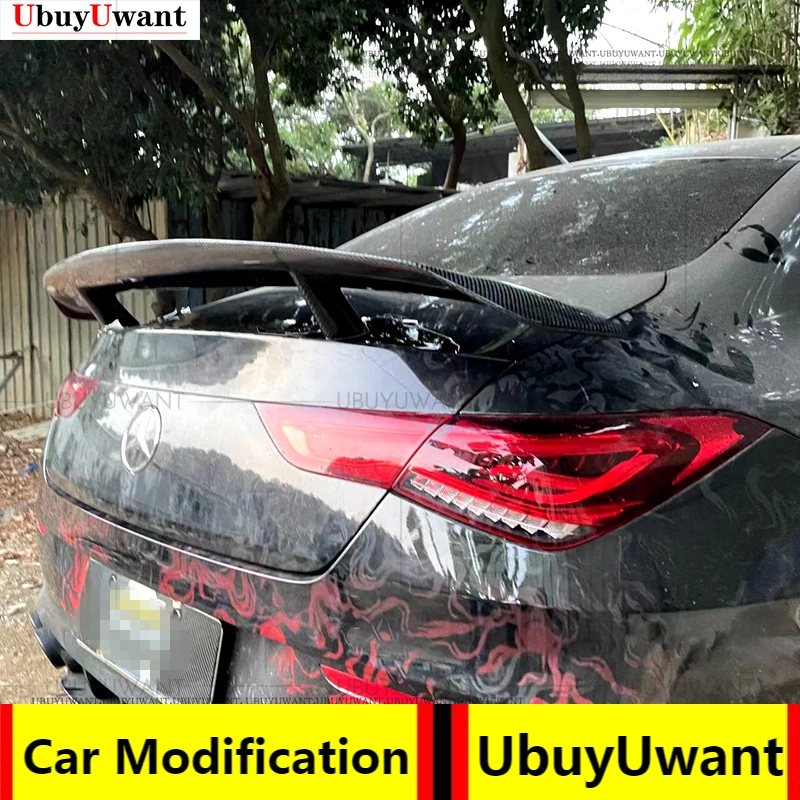 

For Mercedes Benz CLA Class W118 2019-2020 CLA250 CLA200 CLA220 Carbon Fiber Spoiler Car Rear Wing Lip Trunk Spoiler