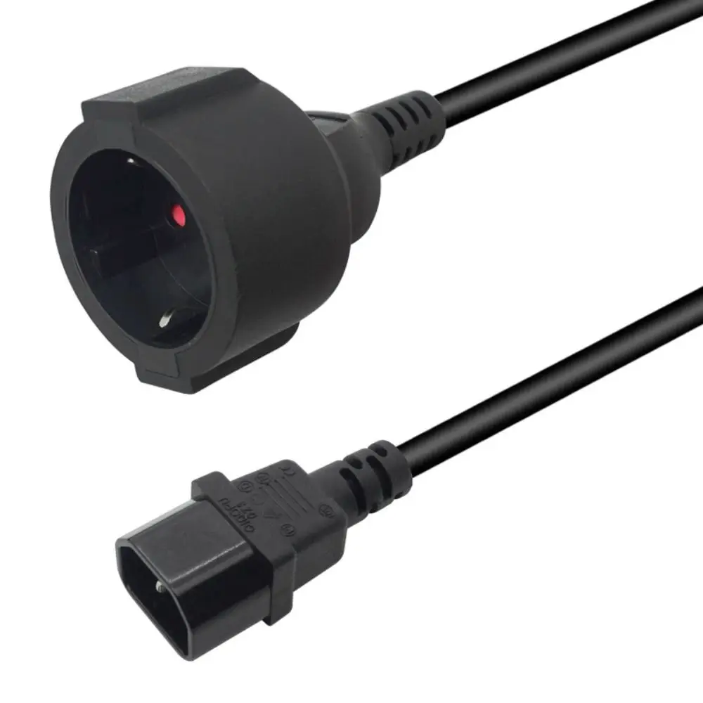 Кабель питания гнездо удлинитель штекер-гнездо IEC 320 C14 в Schuko CEE7/4 европейский стандарт PDU адаптер питания