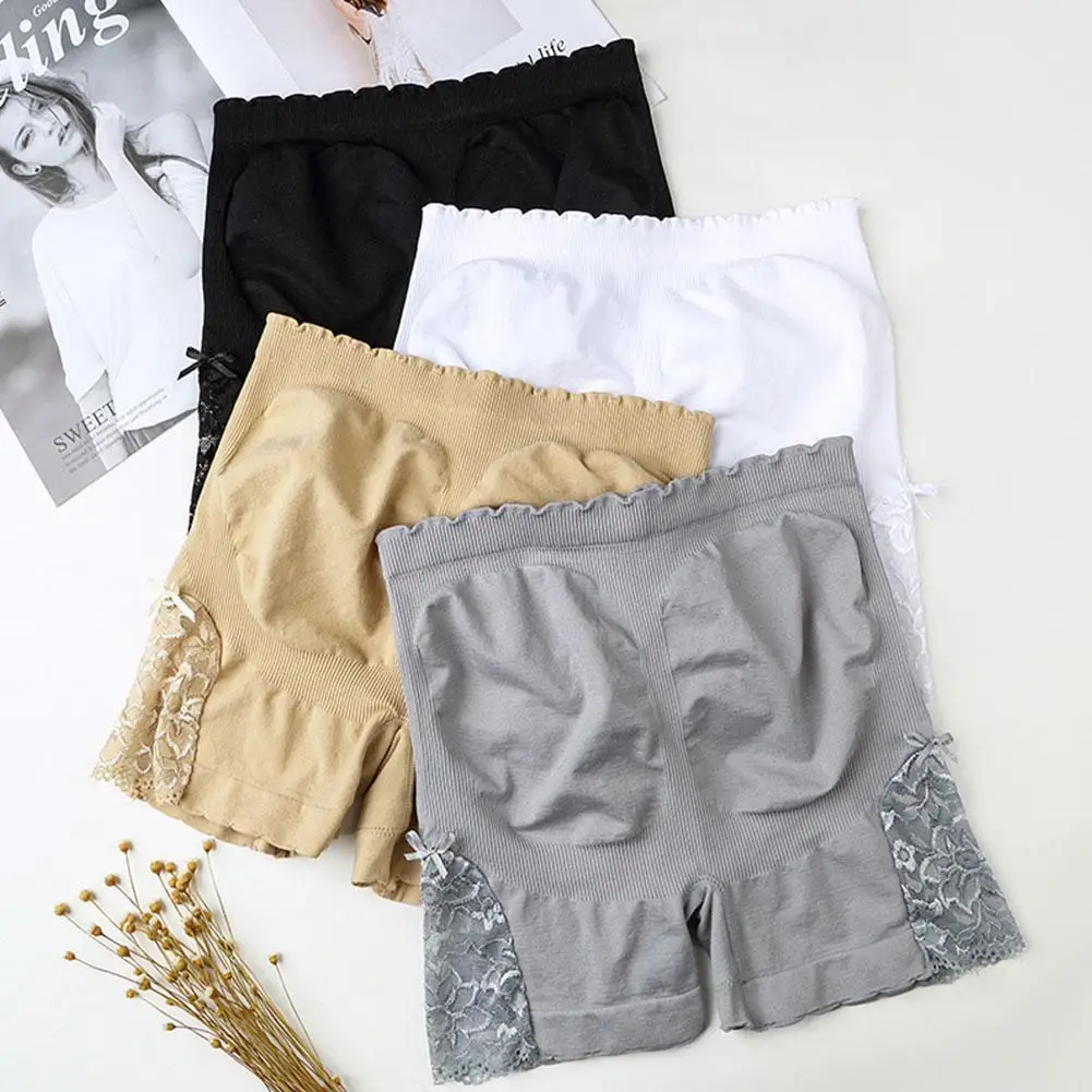 

2022 spring Female Panties Lace Seamless Safety Short Pants Women's High Waist Stretch Shorts Briefs Slimming Underwear Lingerie