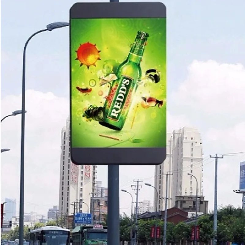 

High Quality P3 P4 P5 P6 LED WiFi/4G Intelligent Outdoor Street Advertising Smart LED Screen Light Pole LED Display