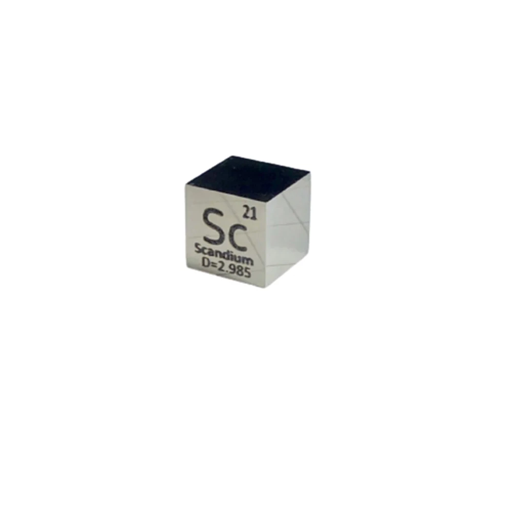 

0.4''(10mm) Mirror Polished Scandium (Sc) Metal Cube 99.95% Pure for Element Collection