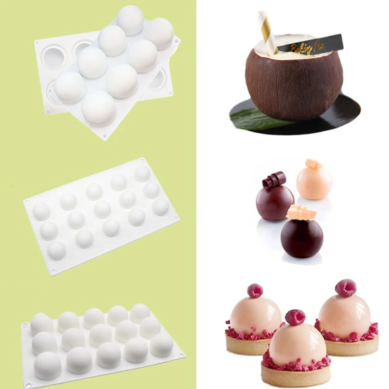 

3D Flat Round Silicone Cake Mold for Chocolate Mousse Jelly Pudding Pastry Ice Cream Dessert Bread Bakeware Pan Tools