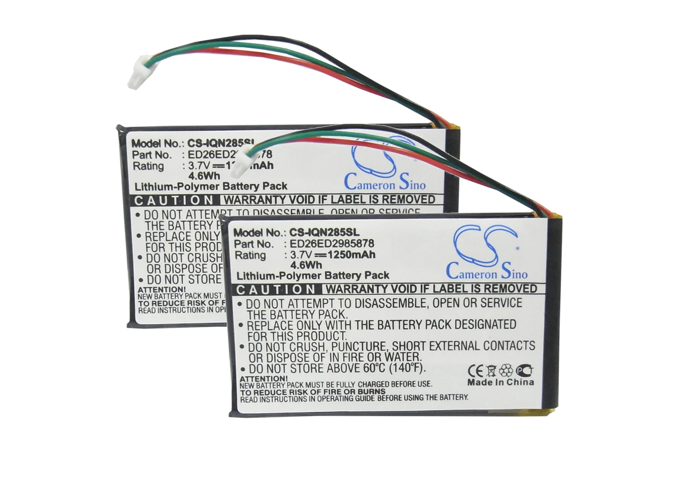 

Аккумулятор для Garmin Nuvi 285, Nuvi 285W, Nuvi 285WT ED26ED2985878, 2 упаковки, ма