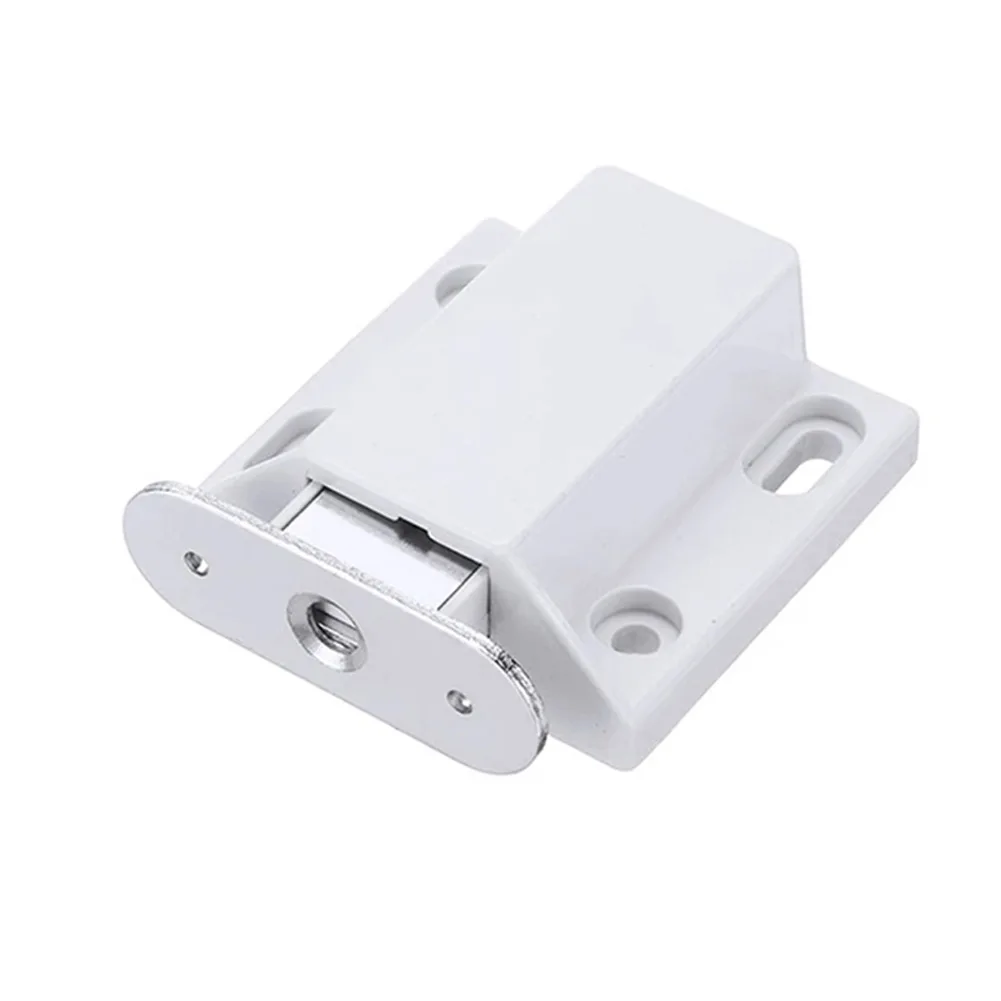 

Magnetic Pressure Catches Push To Open Plastic Metal Screw Fixing White Black Cupboard Cabinet Easy Installation