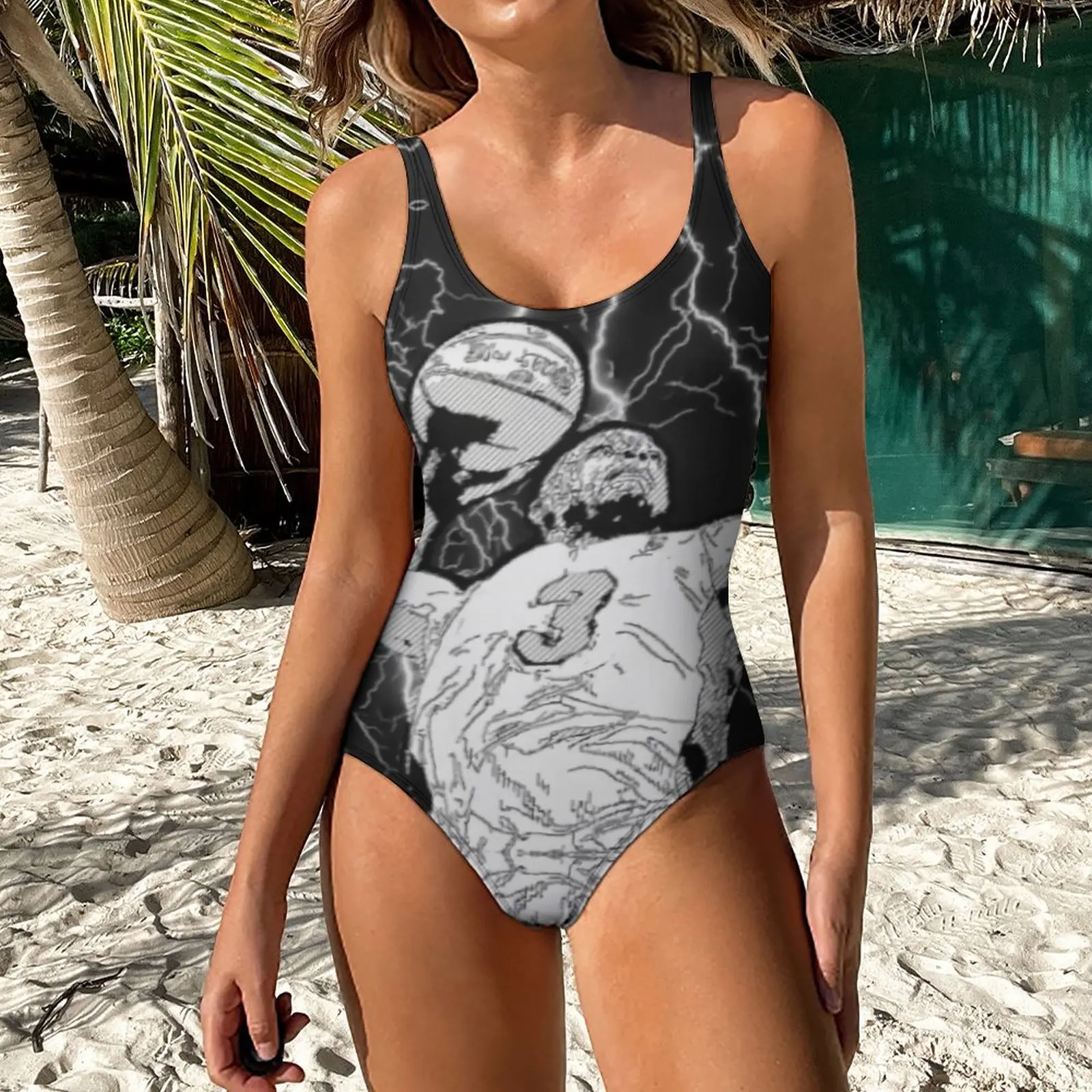 

One-piece Swimsuit Dwyaneer And Wade D-Wade WOW 2023 Basketball Stars (15) Cute Sexy Women's Bikinis Humor Graphic Vintage Swimw