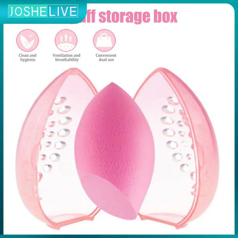 

Travel Storage Box Transparent Reusable And Durable Transparent Eggshell Portable Non-toxic Breathable-moisture-proof Puff Shell