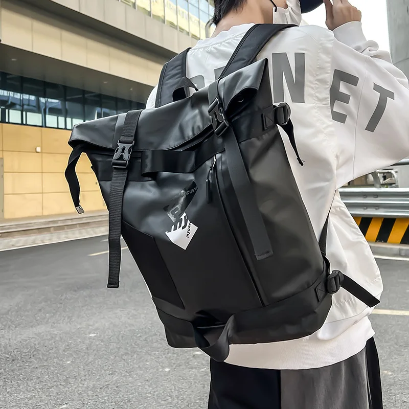 Новый мужской рюкзак в стиле пэчворк водонепроницаемый рулоне для студентов