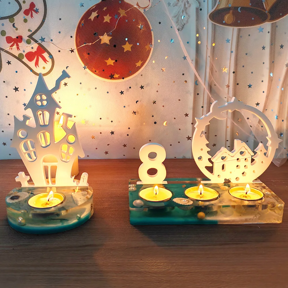 Рождественский Подсвечник сделай сам силиконовая форма цифровое украшение в