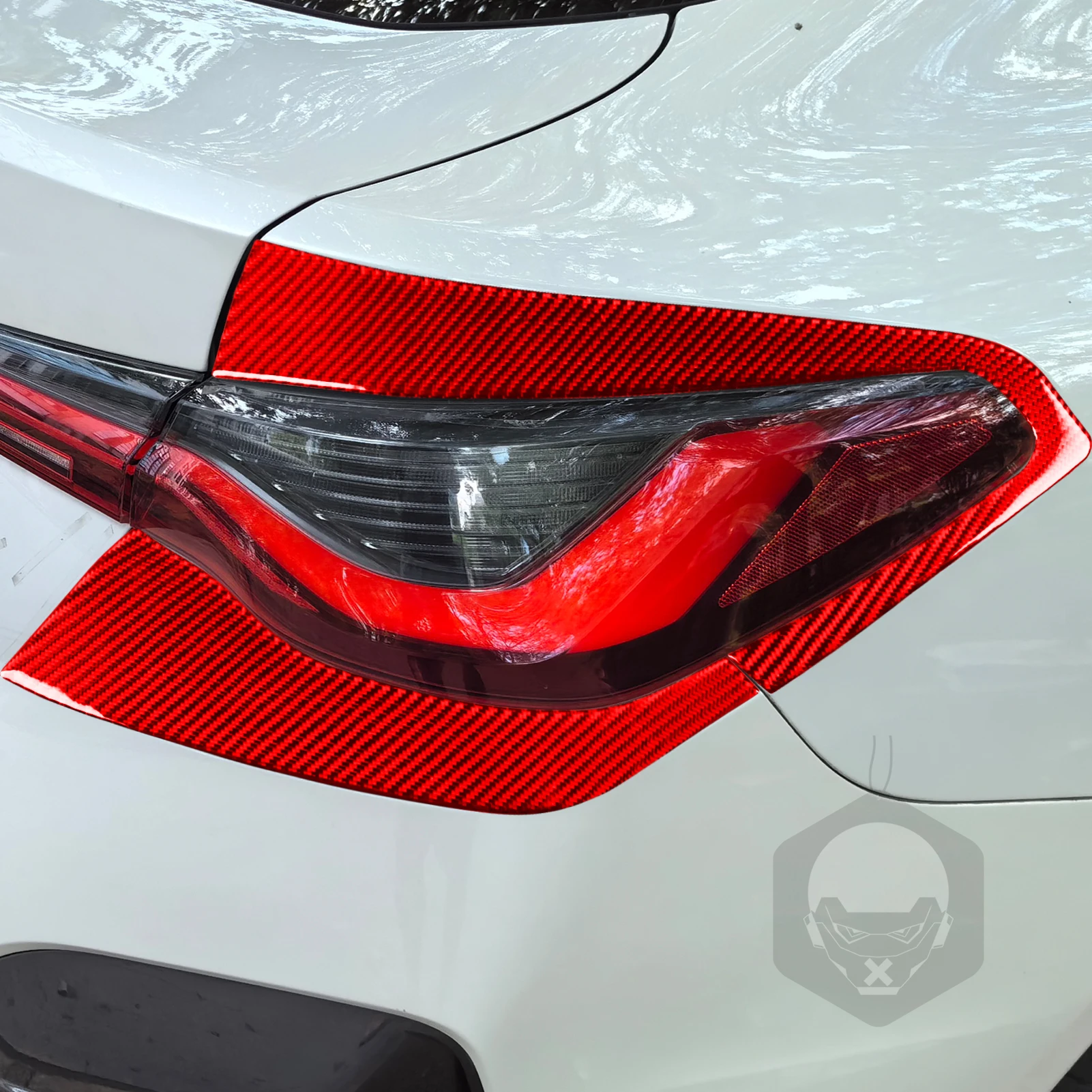 Для BMW 4 серии G22 G23 G26 2021-2024 настоящий красный бампер из углеродного волокна крышка