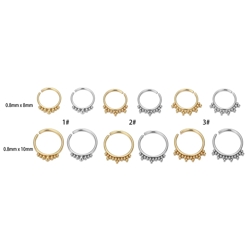 

1PC 20G Nose Ring Clips Septum Ring Hoop Cartilage Tragus Helix Small Piercing Nose Rings For Women Body Jewelry