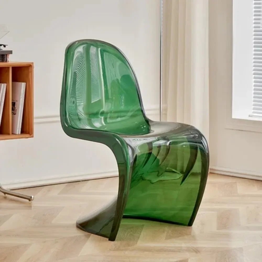 Пластиковые дизайнерские обеденные стулья прозрачные скандинавские ленивые