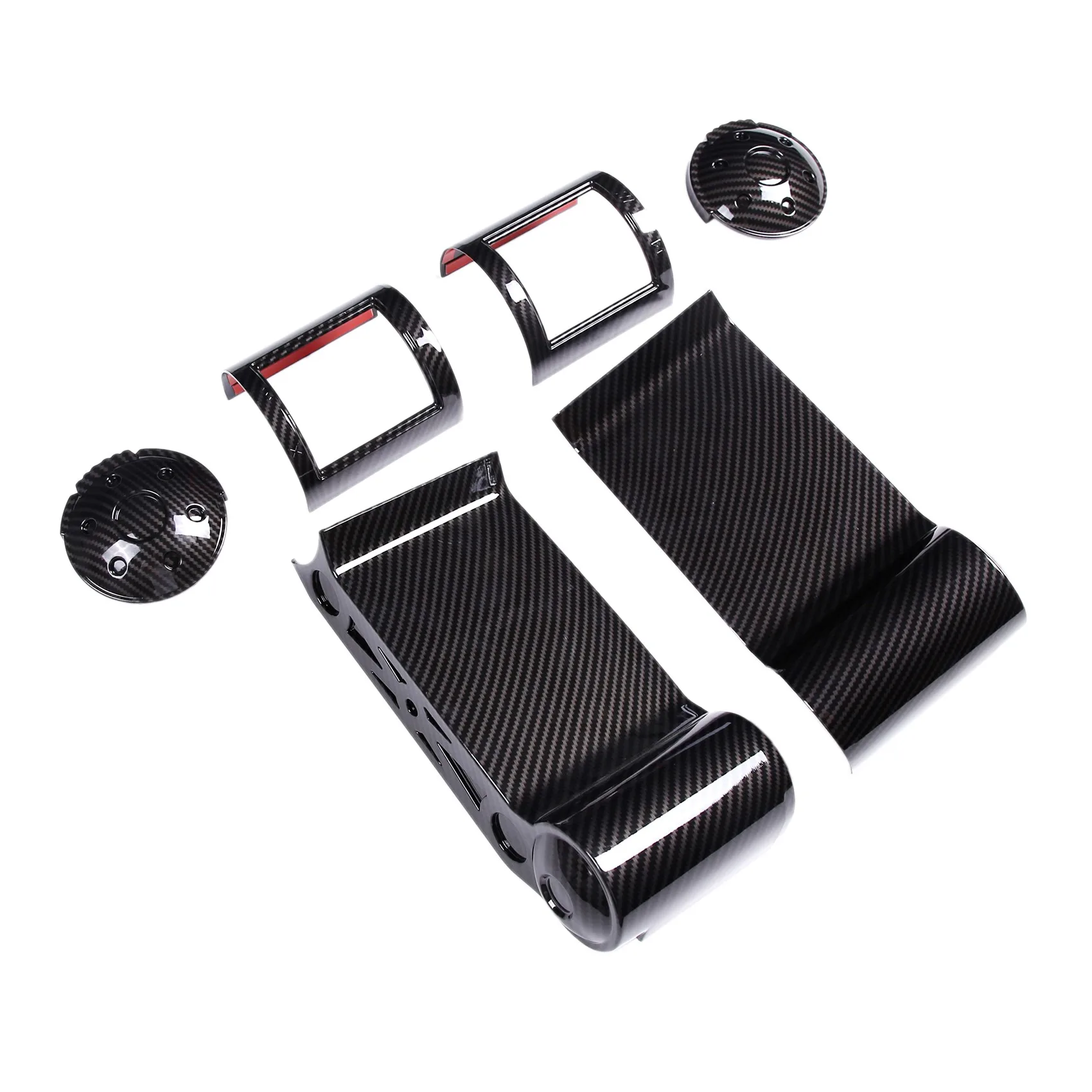 

Car Carbon Fiber ABS Car Dashboard Side Air Outlet Frame Cover Trim for-Toyota FJ Cruiser 200