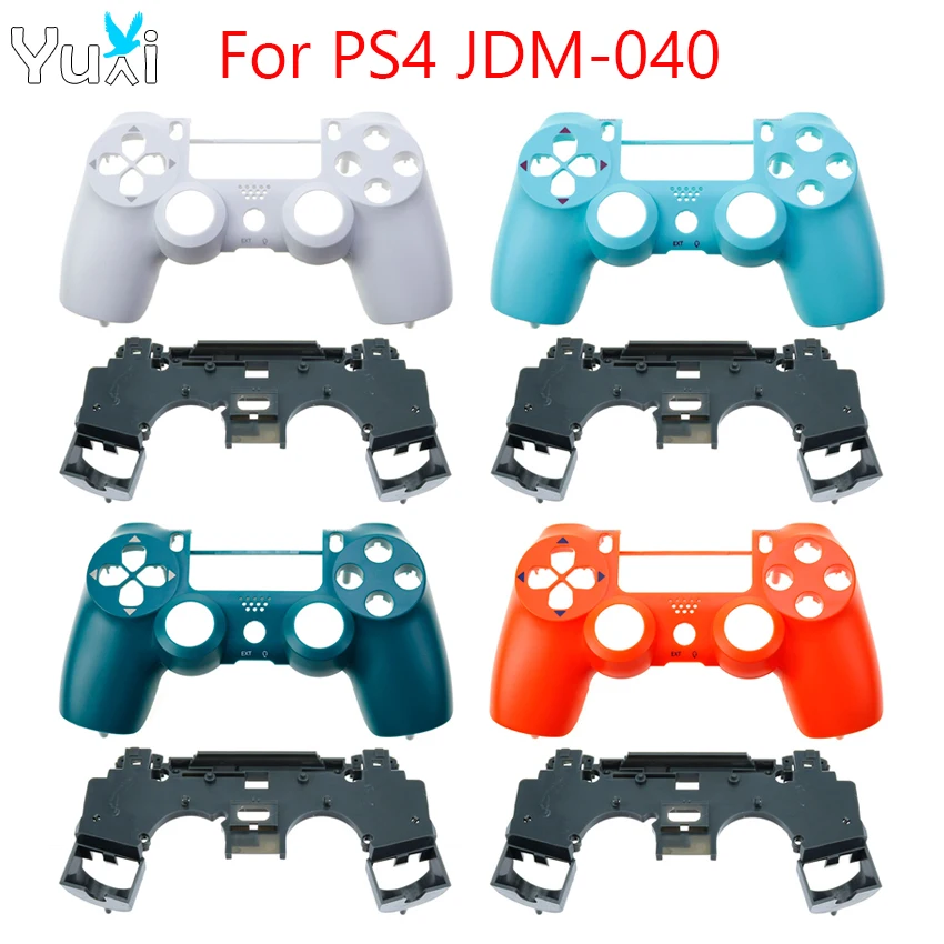 

YuXi Replacement For PS4 Pro Slim Controller JDM JDS 040 Front Housing Shell Upper Cover Case With Inner Frame Internal Support