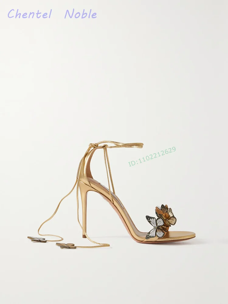 Сандалии с ремешком на щиколотке и открытым носком шпильке