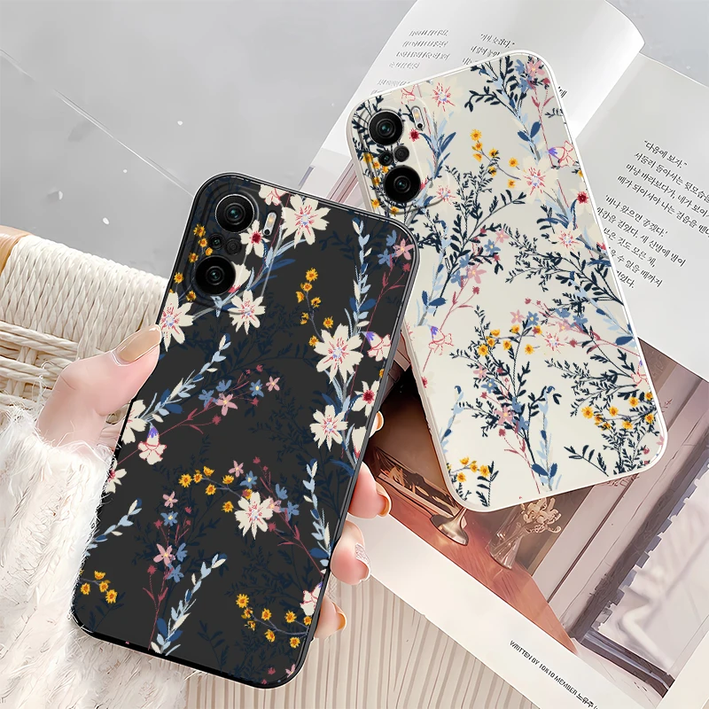 Чехол с цветочным принтом для Xiaomi Redmi K60 K40 K40S K30S K30I K30 Pro Plus ультра силиконовый