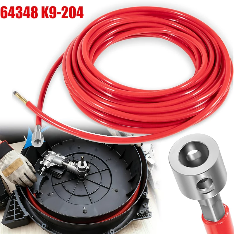 Фото Кабельный комплект FlexShaft 64348 K9-204 с оболочкой и соединительными муфтами, совместимый с канализационной прочистной машиной RIDGID K9-204 для труб диаметром от 2 до 4 дюймов №1
