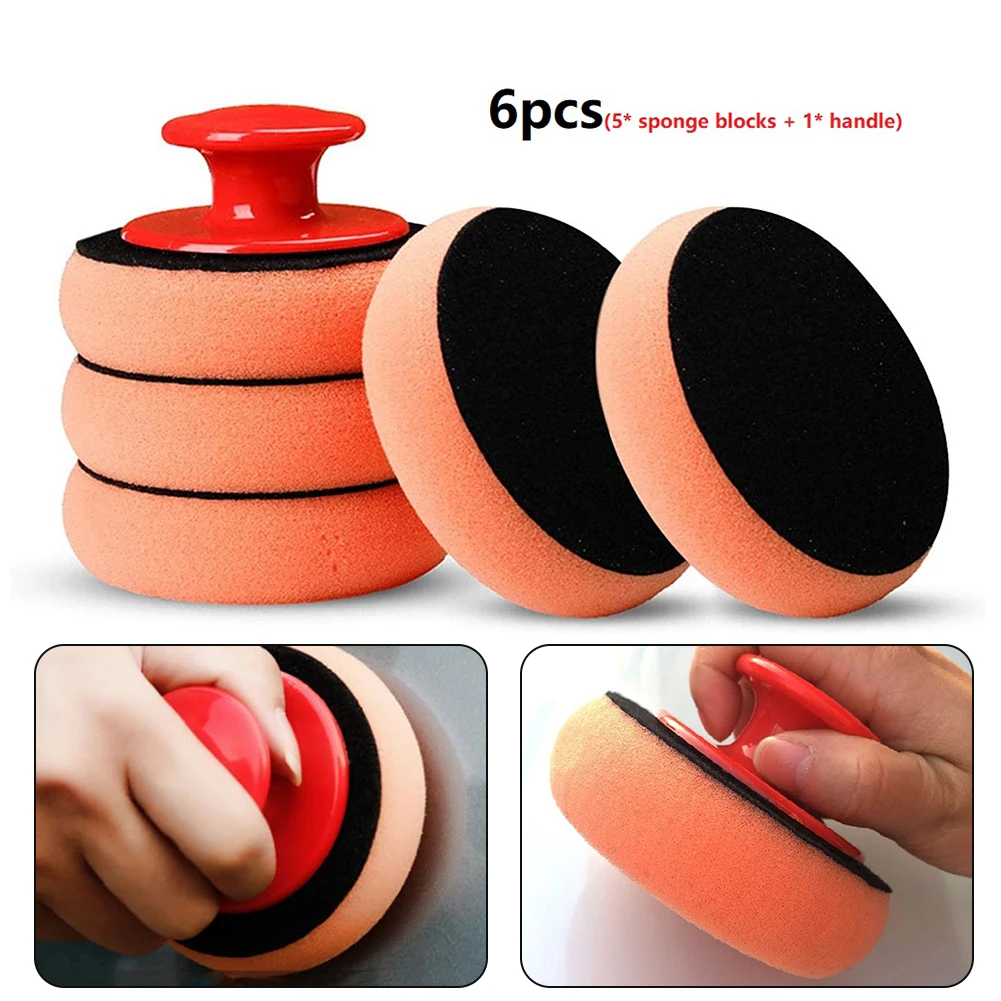 

Brand New Durable Hot Sale Protable Useful Waxing Sponge Polishing Applicator Pad Drop Car Wax Sponge Cleaning Foam