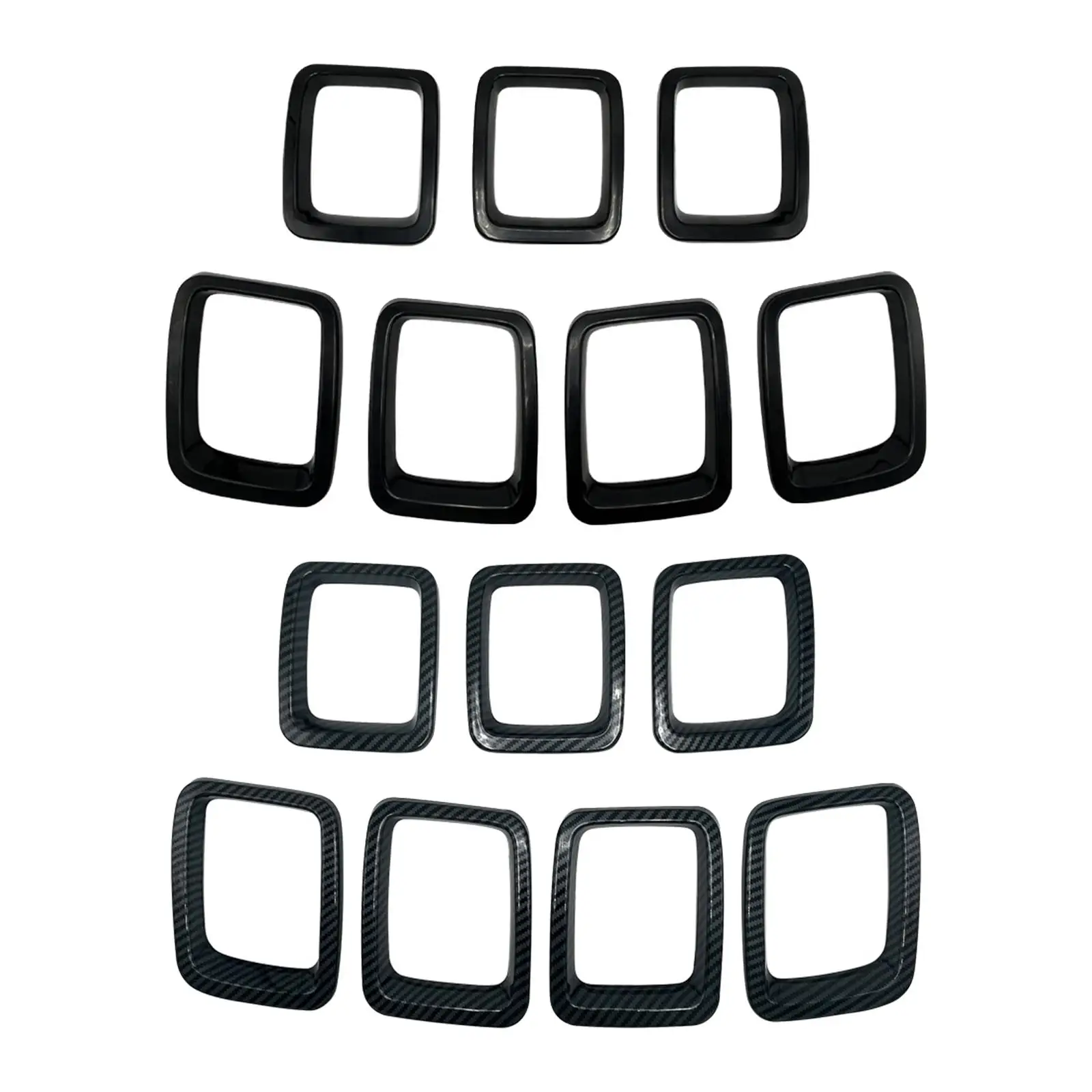 

7x Car Front Grill Cover Grille Inserts Covers for Compass MP