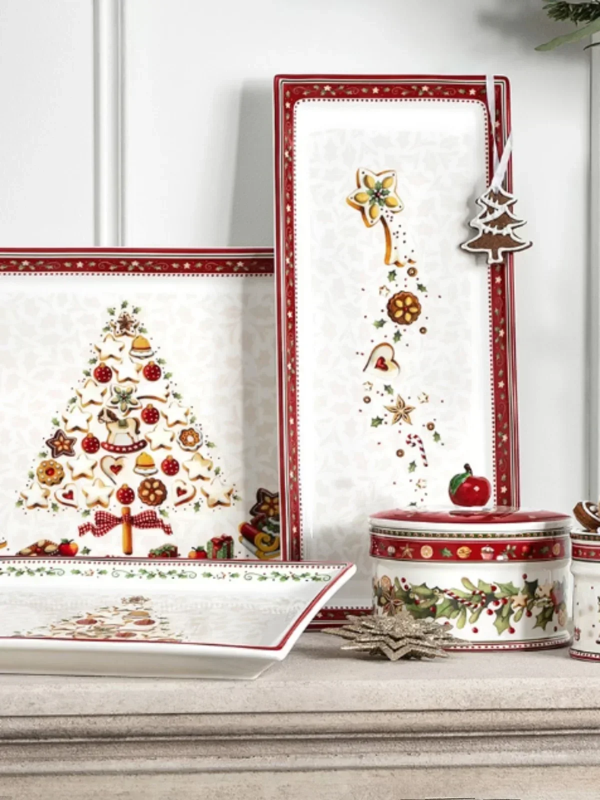 Фото Weihnachtsdek- Teller, десерт tablett, Salats chale, Milch topf, K nchen, кючэнь geschirr, Essgeschirr №2