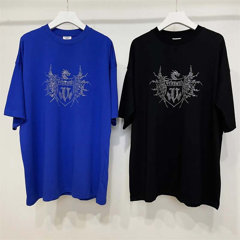 

2022ss Vetements T Shirt Men Women 1:1 High Quality Hot Diamond Logo T-shirt Oversize Short Sleeve Tee Cotton Short Sleeve Tees