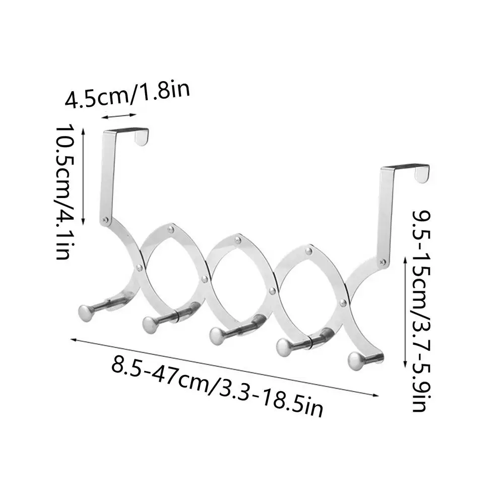 

Металлическая выдвижная вешалка для двери серебристого цвета