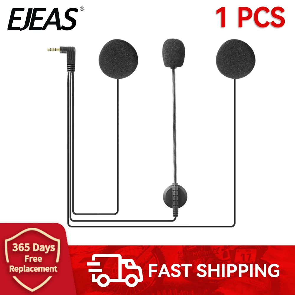 

EJEAS V6 Pro мотоциклетный шлем домофон 3,5 мм микрофон динамик гарнитура для Vnetphone V4 V6 Bluetooth домофон