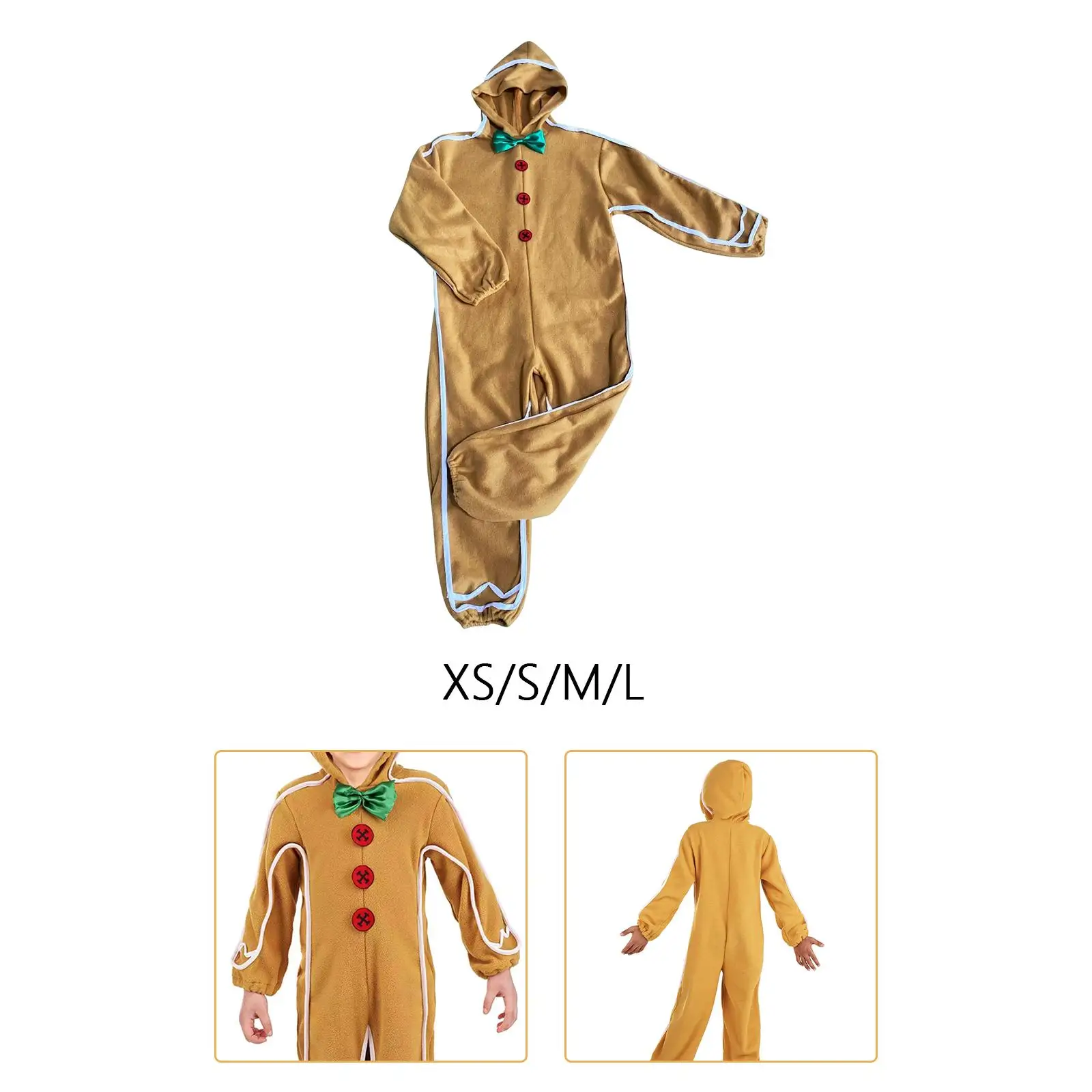 

Christmas Outfit Photo Prop Gingerbread Man Costume for Festival Halloween