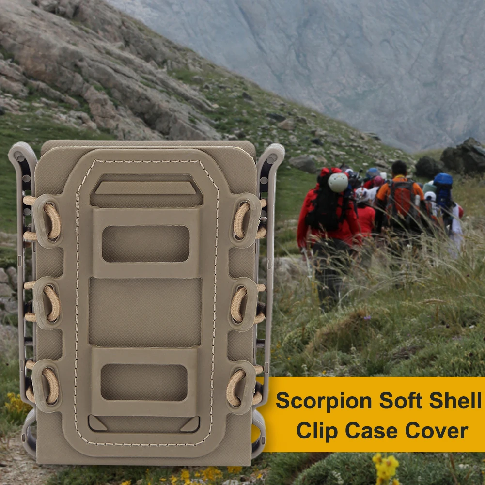 

Knife Holster Bag Nylon TPR Soft Shell Holster Modular System with Belt Clip Fastener Airsoft Accessories for Outdoor Hunting CS