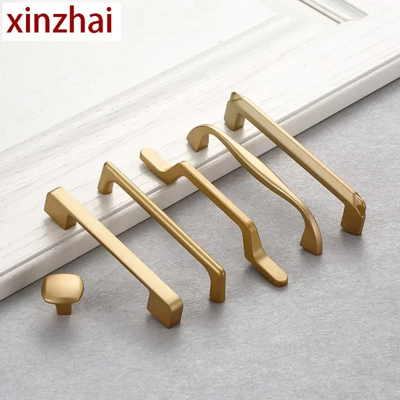 Алюминиевый сплав золотые ручки для шкафа ящиков кухонный шкаф дверные