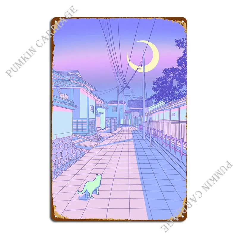 

Kyoto Nights Metal Sign Living Room Cinema Pub Plates Designing Tin Sign Poster