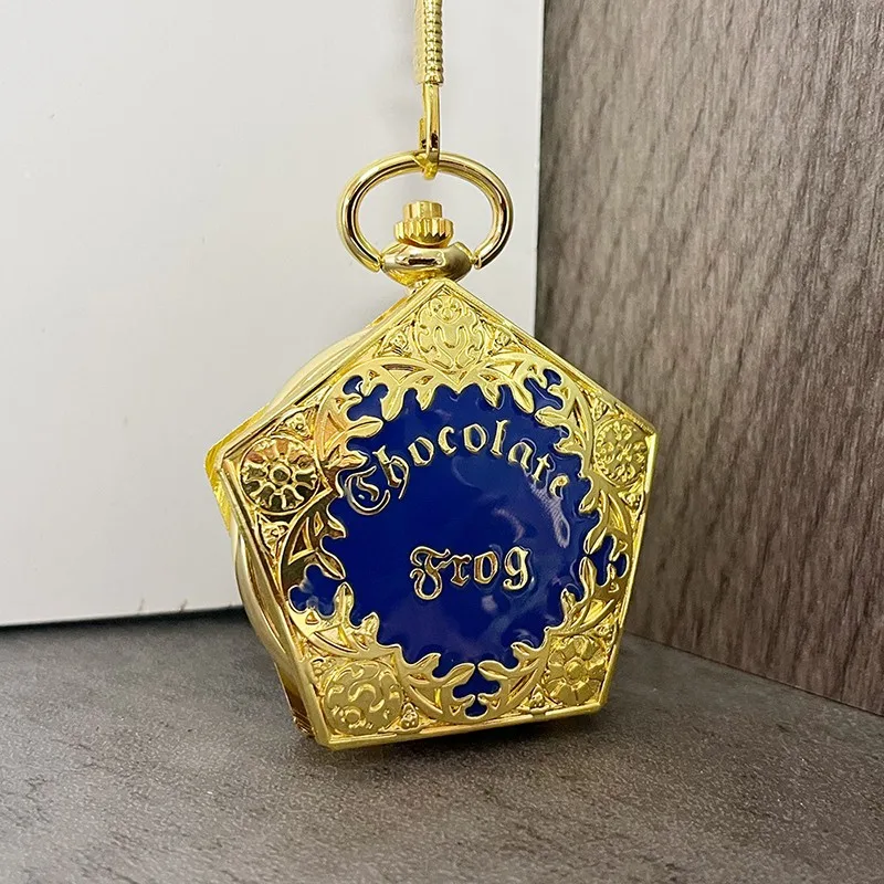 Fashion Top Gold Pentagon Hindu Pocket Watch Quartz Movement Pocket Watch Clock Timer Gift For Lovers And Friends