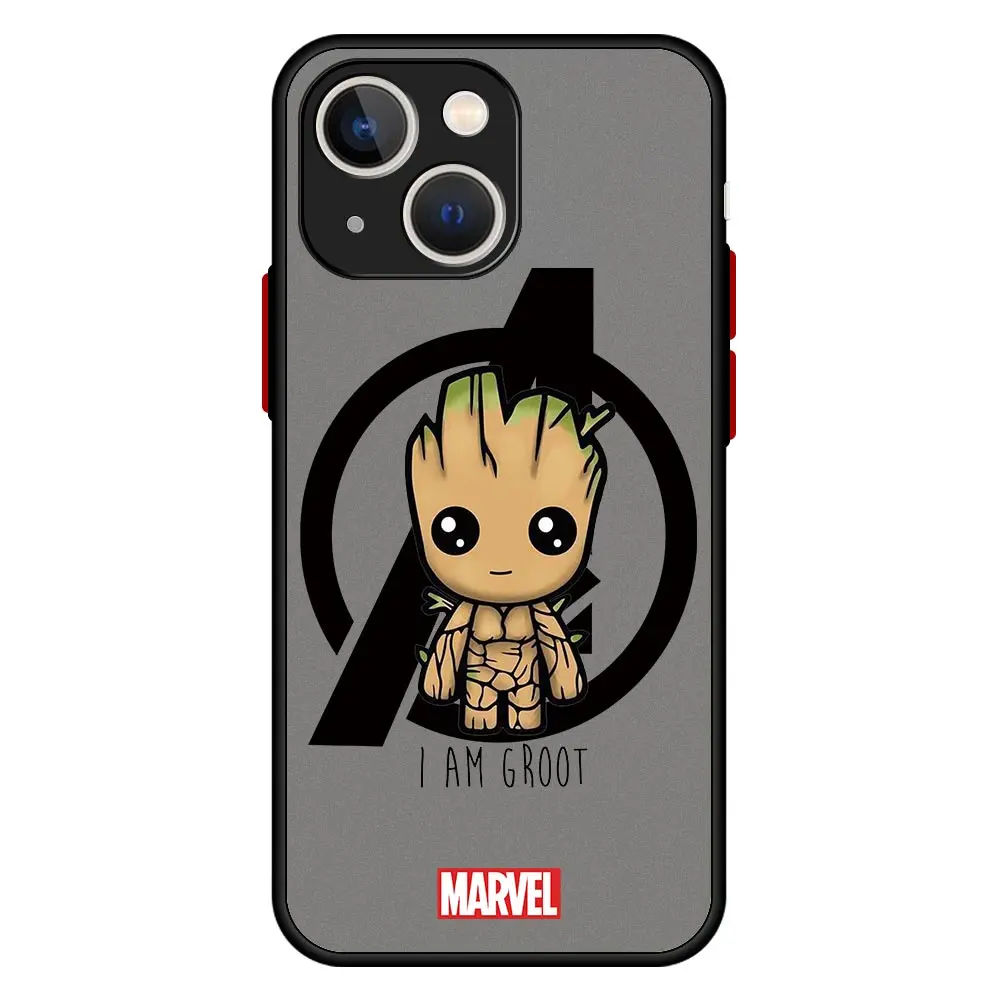 Матовый чехол с логотипом Marvel мстители для iPhone 13 12 11 Pro Max XR XS X 6s 7 8 Plus SE мини-бампер